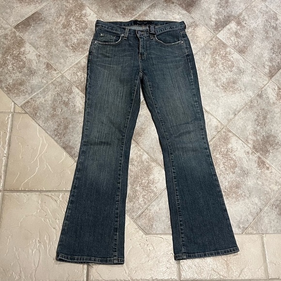 Calvin Klein Jeans Flare Mid Rise Medium Wash Denim Size 2 Blue Stretch - Picture 2 of 10
